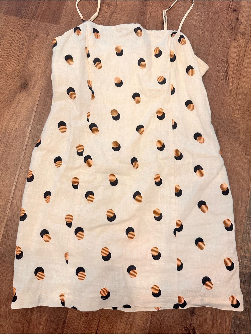 Arum linen/rayon retro print slipdress size S fully lined